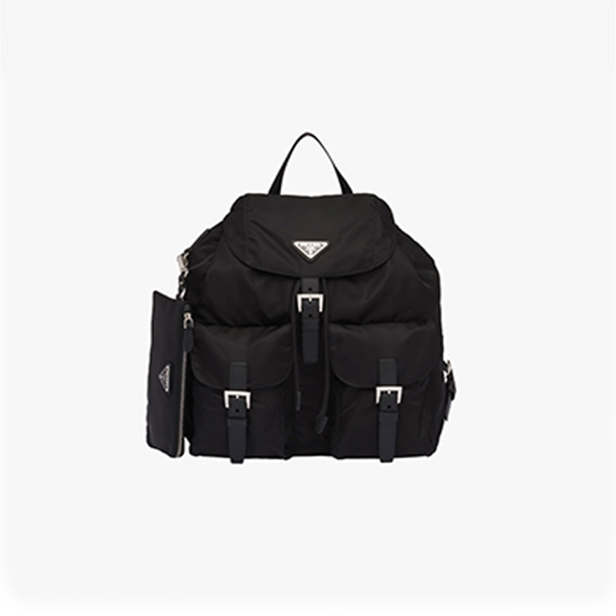 9a+quality prada nylon drawstring backpack with pouch